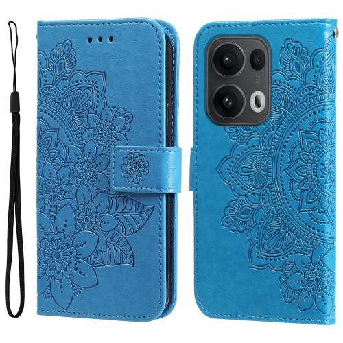For OPPO Reno13 Pro Global Seven-petal Flowers Embossing Leather Phone Case(Blue)
For OPPO Reno13 Pro Global Seven-petal Flowers Embossing Leather Phone Case(Blue)