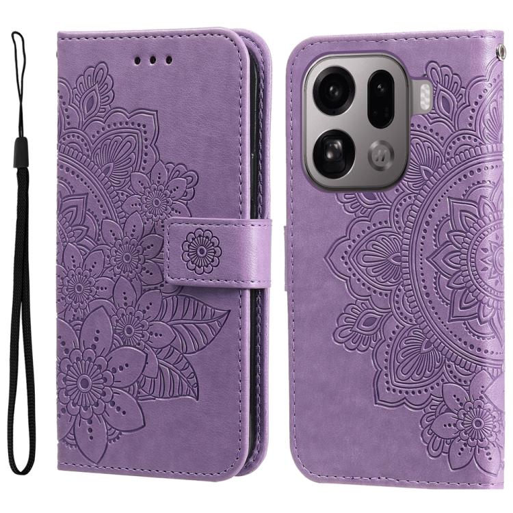 For OPPO Find X9 Pro Seven-petal Flowers Embossing Leather Phone Case(Light Purple)
For OPPO Find X9 Pro Seven-petal Flowers Embossing Leather Phone Case(Light Purple)