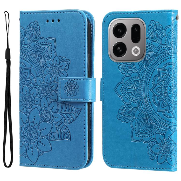 For OPPO Find X9 Seven-petal Flowers Embossing Leather Phone Case(Blue)
For OPPO Find X9 Seven-petal Flowers Embossing Leather Phone Case(Blue)