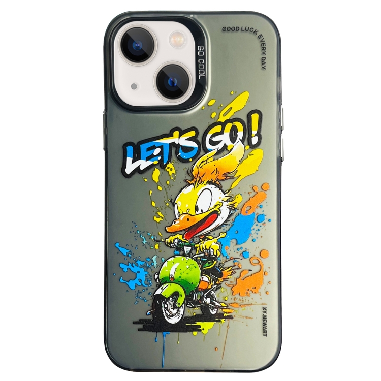 For iPhone 14 Double Layer Color Silver Series Animal Oil Painting Phone Case(Duck Rush)
For iPhone 14 Double Layer Color Silver Series Animal Oil Painting Phone Case(Duck Rush)