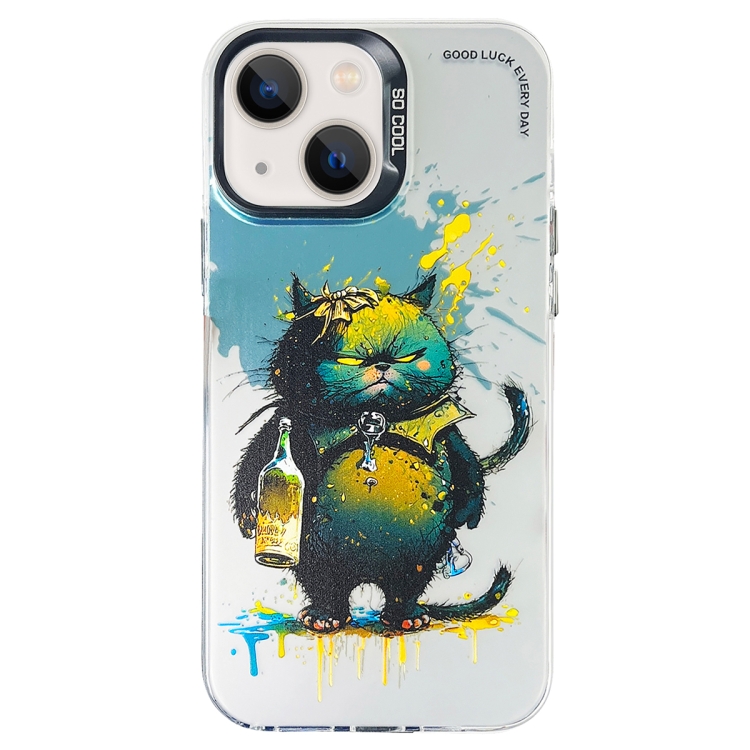 For iPhone 14 Double Layer Color Silver Series Animal Oil Painting Phone Case(Angry Cat)
For iPhone 14 Double Layer Color Silver Series Animal Oil Painting Phone Case(Angry Cat)