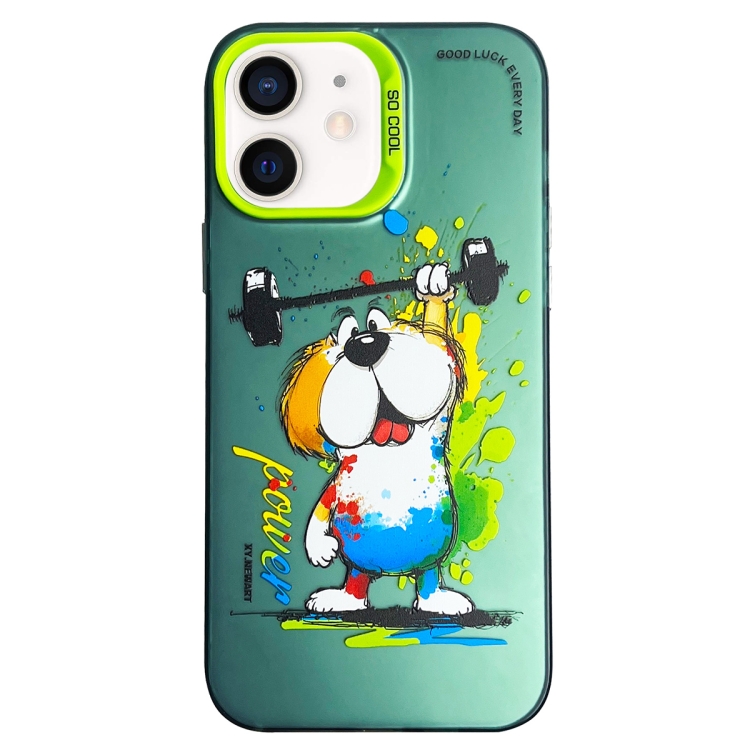 For iPhone 12 Double Layer Color Silver Series Animal Oil Painting Phone Case(Weightlifting Dog)
For iPhone 12 Double Layer Color Silver Series Animal Oil Painting Phone Case(Weightlifting Dog)