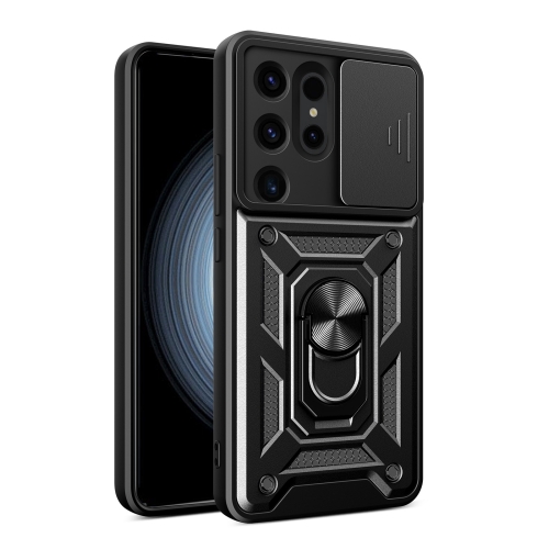 

For Samsung Galaxy S24 Ultra 5G Sliding Camera Cover Design TPU+PC Phone Case(Black)