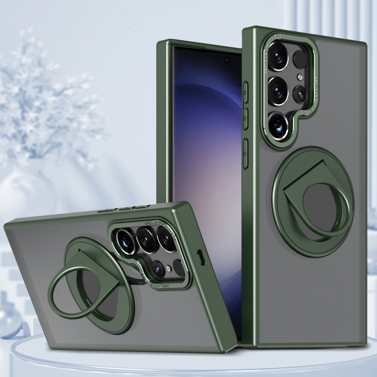 For Samsung Galaxy S23 Ultra 5G Rotating Ring Magnetic Holder Phone Case(Green)
For Samsung Galaxy S23 Ultra 5G Rotating Ring Magnetic Holder Phone Case(Green)