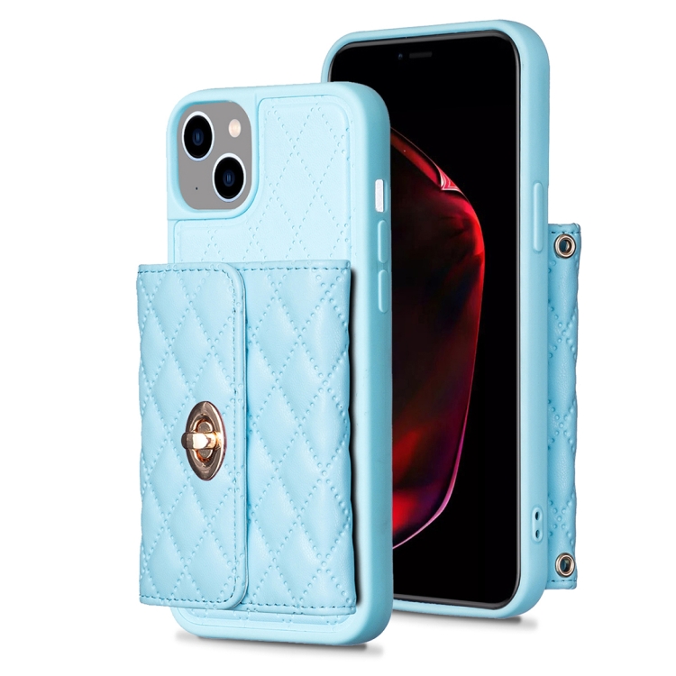 For iPhone 15 Plus Horizontal Wallet Rhombic Leather Phone Case(Blue)
For iPhone 15 Plus Horizontal Wallet Rhombic Leather Phone Case(Blue)