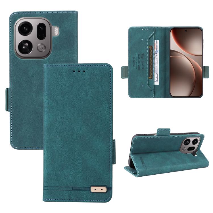 For OPPO Find X9 Pro Magnetic Clasp Leather Phone Case(Green)
For OPPO Find X9 Pro Magnetic Clasp Leather Phone Case(Green)