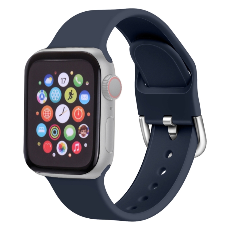 For Apple Watch Series 7 45mm / 6 & SE & 5 & 4 44mm / 3 & 2 & 1 42mm Solid Color Silicone Watch Band with Metal Buckle, Size:L(Blue)
For Apple Watch Series 7 45mm / 6 & SE & 5 & 4 44mm / 3 & 2 & 1 42mm Solid Color Silicone Watch Band with Metal Buckle, Size:L(Blue)