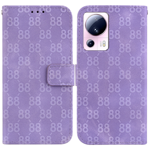 

For Xiaomi 13 Lite / Civi 2 Double 8-shaped Embossed Leather Phone Case(Purple)