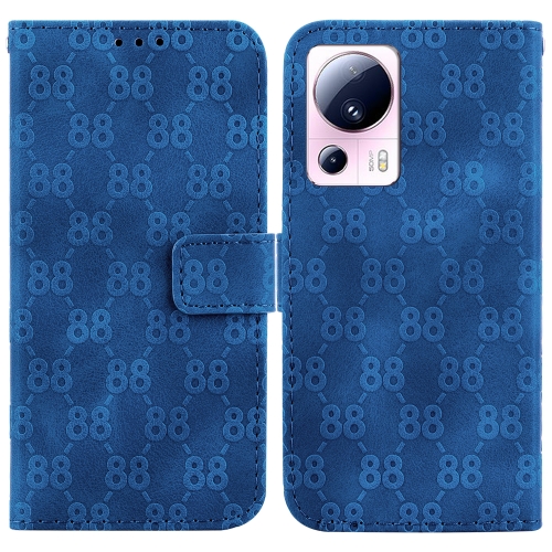 

For Xiaomi 13 Lite / Civi 2 Double 8-shaped Embossed Leather Phone Case(Blue)