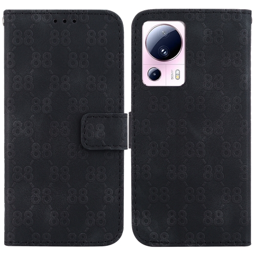 

For Xiaomi 13 Lite / Civi 2 Double 8-shaped Embossed Leather Phone Case(Black)