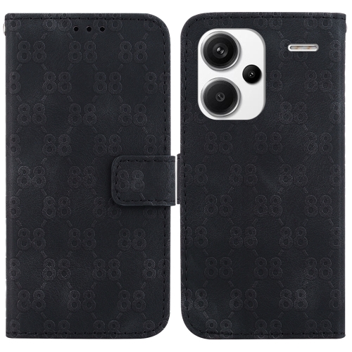 

For Xiaomi Redmi Note 13 Pro+ 5G Double 8-shaped Embossed Leather Phone Case(Black)