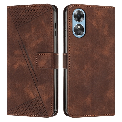 

For OPPO A1 Pro / Reno8 T 5G Dream Triangle Leather Phone Case with Lanyard(Brown)