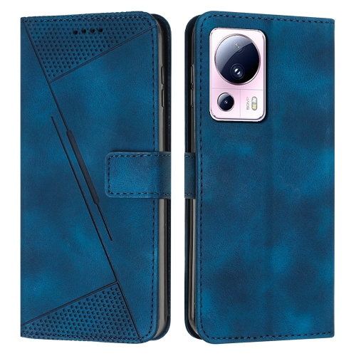 

For Xiaomi 13 Lite Dream Triangle Leather Phone Case with Lanyard(Blue)
