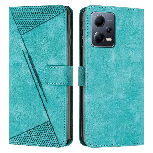 

For Xiaomi Redmi Note 12 5G Global Dream Triangle Leather Phone Case with Lanyard(Green)