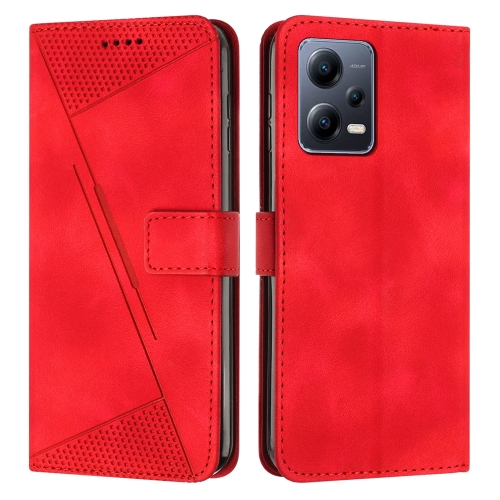 

For Xiaomi Redmi Note 12 Pro+ Global Dream Triangle Leather Phone Case with Lanyard(Red)