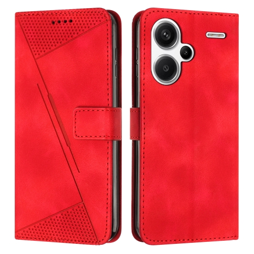 

For Xiaomi Redmi Note 13 Pro+ Dream Triangle Leather Phone Case with Lanyard(Red)
