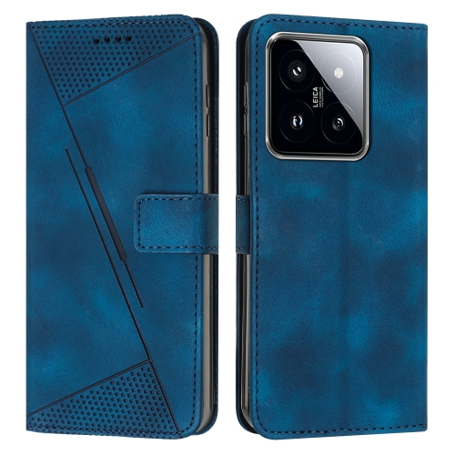 

For Xiaomi 14 Dream Triangle Leather Phone Case with Lanyard(Blue)