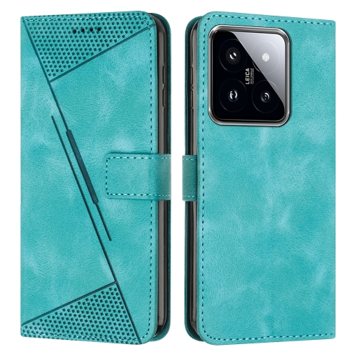 

For Xiaomi 14 Dream Triangle Leather Phone Case with Lanyard(Green)