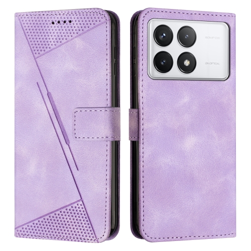 

For Xiaomi Redmi K70E Dream Triangle Leather Phone Case with Lanyard(Purple)