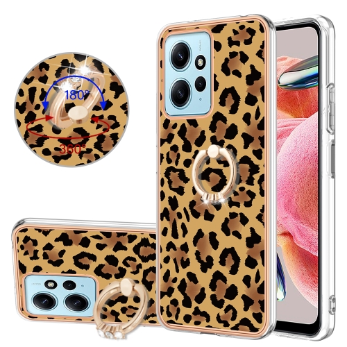For Xiaomi Redmi Note 12 4G Electroplating Dual-side IMD Phone Case with Ring Holder(Leopard Print)
For Xiaomi Redmi Note 12 4G Electroplating Dual-side IMD Phone Case with Ring Holder(Leopard Print)