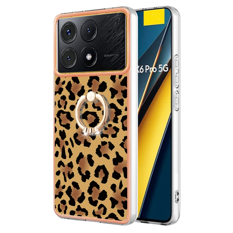 For Xiaomi Poco X6 Pro / Redmi K70E Electroplating Dual-side IMD Phone Case with Ring Holder(Leopard Print)
For Xiaomi Poco X6 Pro / Redmi K70E Electroplating Dual-side IMD Phone Case with Ring Holder(Leopard Print)