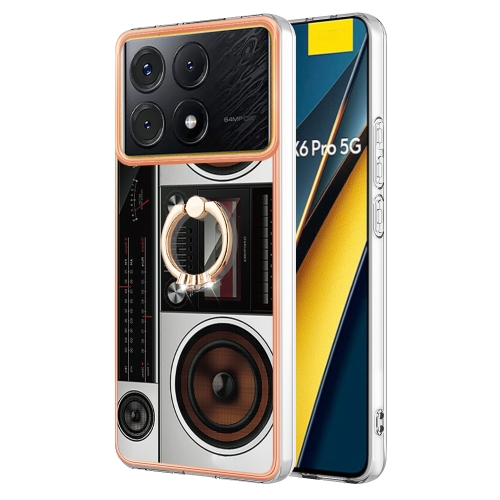 For Xiaomi Poco X6 Pro / Redmi K70E Electroplating Dual-side IMD Phone Case with Ring Holder(Retro Radio)
For Xiaomi Poco X6 Pro / Redmi K70E Electroplating Dual-side IMD Phone Case with Ring Holder(Retro Radio)