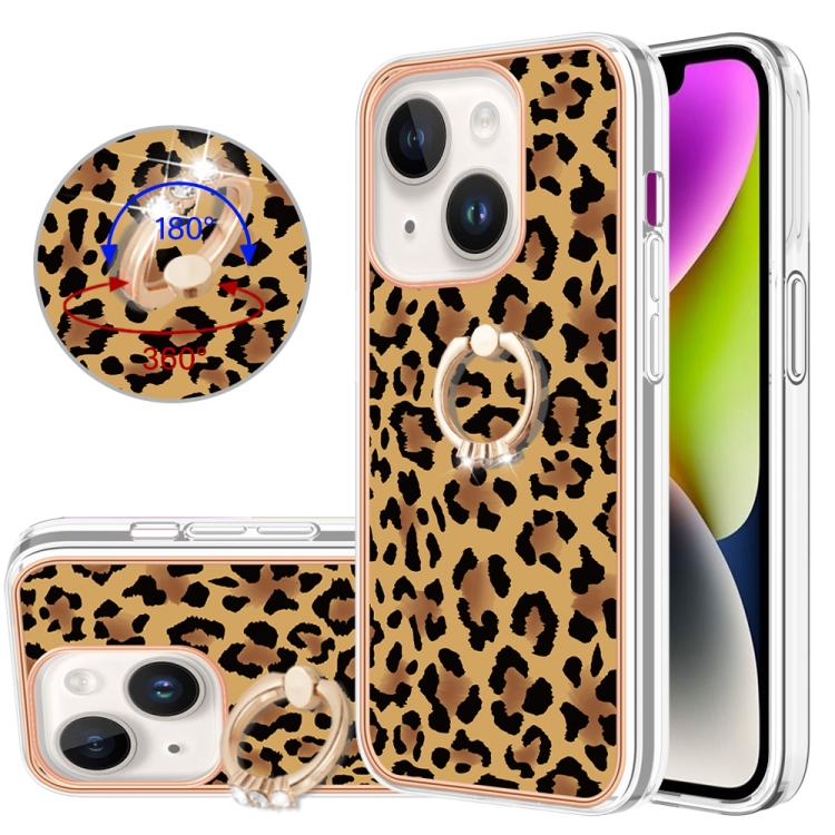 For iPhone 14 Plus Electroplating Dual-side IMD Phone Case with Ring Holder(Leopard Print)
For iPhone 14 Plus Electroplating Dual-side IMD Phone Case with Ring Holder(Leopard Print)