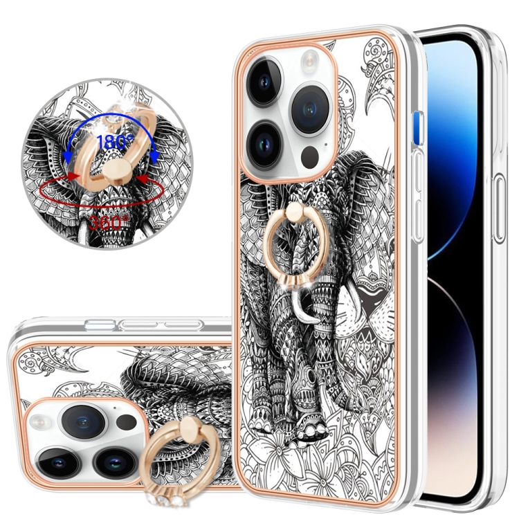 For iPhone 13 Pro Electroplating Dual-side IMD Phone Case with Ring Holder(Totem Elephant)
For iPhone 13 Pro Electroplating Dual-side IMD Phone Case with Ring Holder(Totem Elephant)