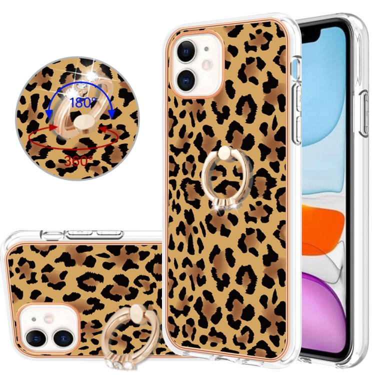 For iPhone 11 Electroplating Dual-side IMD Phone Case with Ring Holder(Leopard Print)
For iPhone 11 Electroplating Dual-side IMD Phone Case with Ring Holder(Leopard Print)