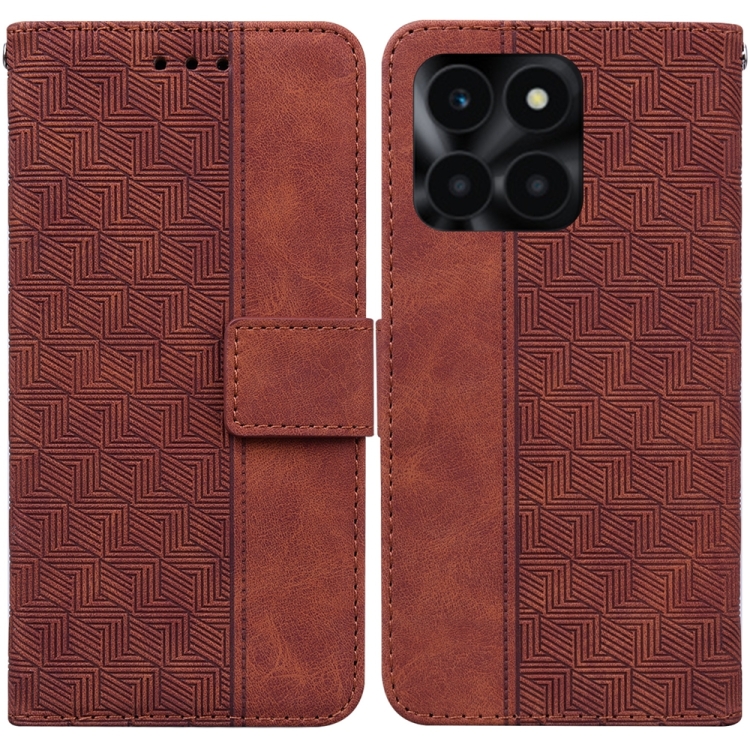For Honor X6a Geometric Embossed Leather Phone Case(Brown)
For Honor X6a Geometric Embossed Leather Phone Case(Brown)