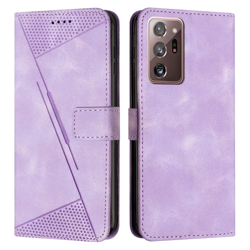 

For Samsung Galaxy Note20 Ultra Dream Triangle Leather Phone Case with Long Lanyard(Purple)