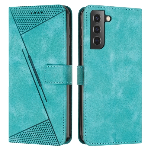 

For Samsung Galaxy S22+ 5G Dream Triangle Leather Phone Case with Long Lanyard(Green)
