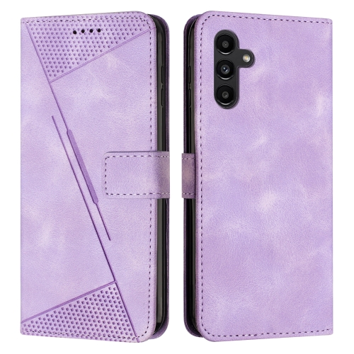 

For Samsung Galaxy S24 Dream Triangle Leather Phone Case with Long Lanyard(Purple)