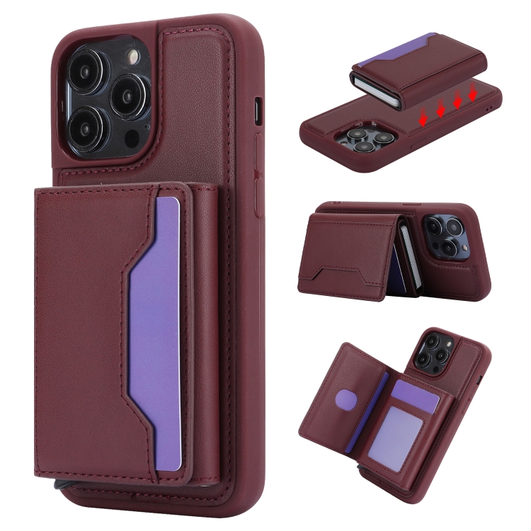 For iPhone 15 Pro Max RFID Anti-theft Detachable Card Bag Leather Phone Case(Wine Red)
For iPhone 15 Pro Max RFID Anti-theft Detachable Card Bag Leather Phone Case(Wine Red)