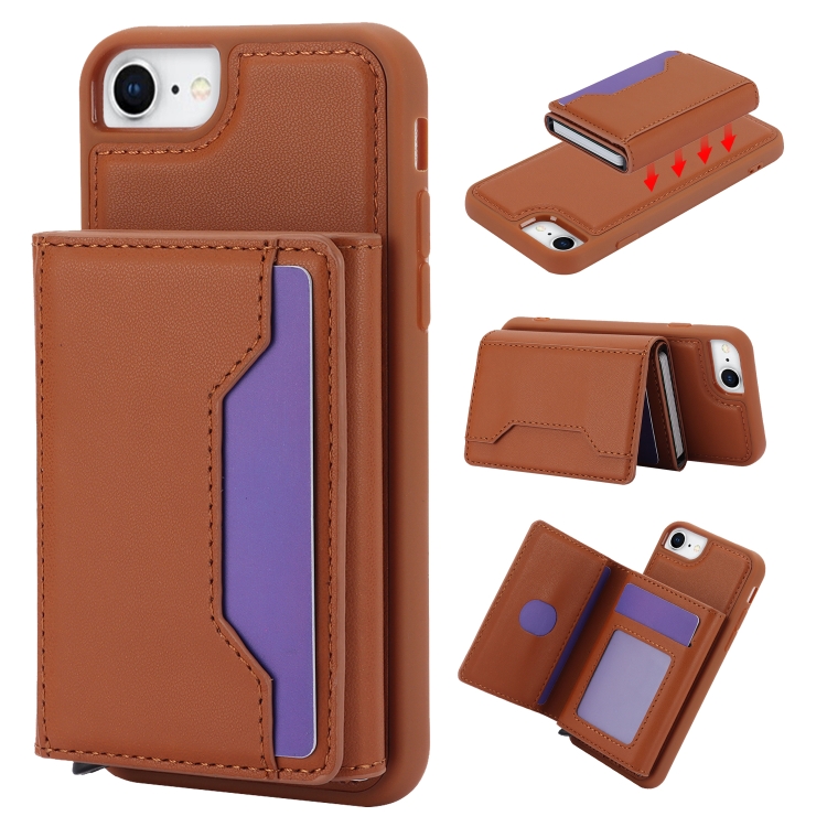 For iPhone SE 2022 / 2020 / 8 / 7 RFID Anti-theft Detachable Card Bag Leather Phone Case(Brown)
For iPhone SE 2022 / 2020 / 8 / 7 RFID Anti-theft Detachable Card Bag Leather Phone Case(Brown)