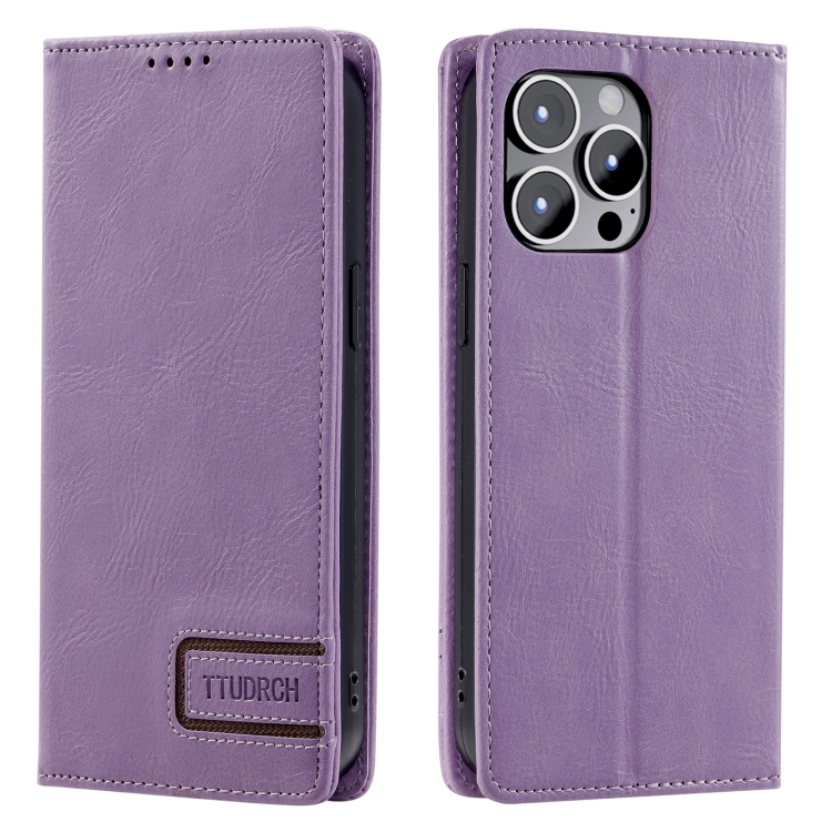 For iPhone 13 Pro TTUDRCH RFID Retro Texture Magnetic Leather Phone Case(Purple)
For iPhone 13 Pro TTUDRCH RFID Retro Texture Magnetic Leather Phone Case(Purple)