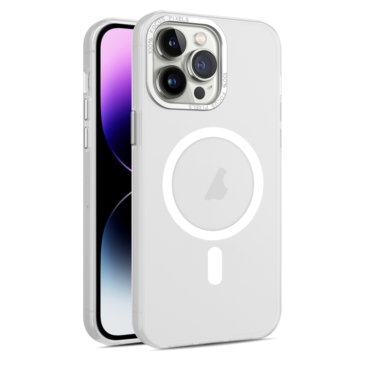 For iPhone 15 Pro Max MagSafe Frosted Translucent Mist Phone Case(White)
For iPhone 15 Pro Max MagSafe Frosted Translucent Mist Phone Case(White)