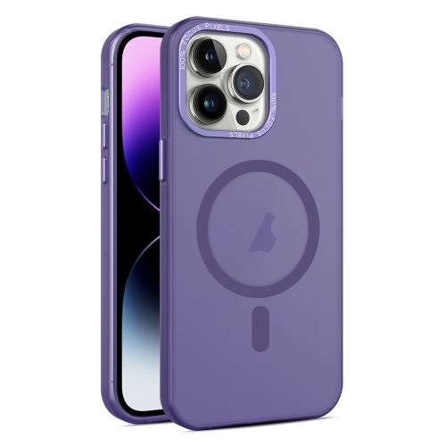 

For iPhone 14 Pro Max MagSafe Frosted Translucent Mist Phone Case(Dark Purple)