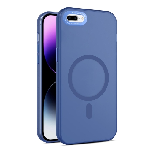 

For iPhone 8 Plus / 7 Plus MagSafe Frosted Translucent Mist Phone Case(Royal Blue)