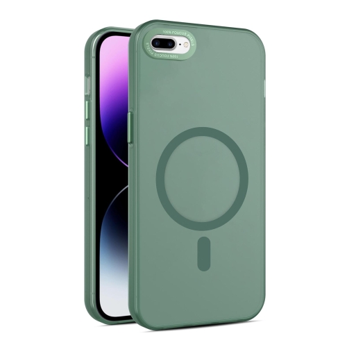 

For iPhone 8 Plus / 7 Plus MagSafe Frosted Translucent Mist Phone Case(Green)