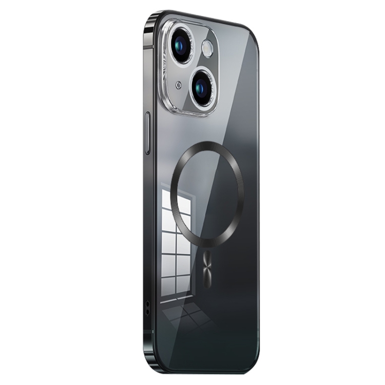 For iPhone 14 Plus MagSafe Magnetic Stainless Steel Frame Transparent TPU Phone Case(Black)
For iPhone 14 Plus MagSafe Magnetic Stainless Steel Frame Transparent TPU Phone Case(Black)