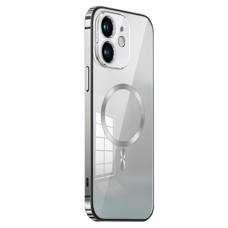 For iPhone 12 MagSafe Magnetic Stainless Steel Frame Transparent TPU Phone Case(Silver)
For iPhone 12 MagSafe Magnetic Stainless Steel Frame Transparent TPU Phone Case(Silver)