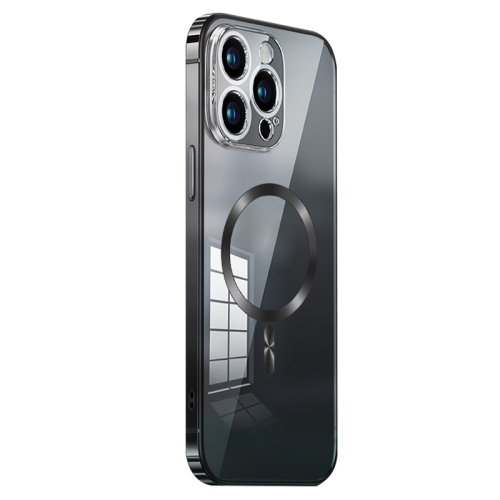 For iPhone 12 Pro Max MagSafe Magnetic Stainless Steel Frame Transparent TPU Phone Case(Black)
For iPhone 12 Pro Max MagSafe Magnetic Stainless Steel Frame Transparent TPU Phone Case(Black)