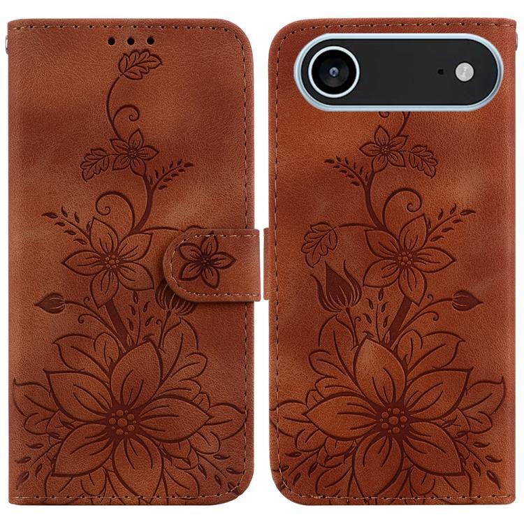 For iPhone Air Lily Embossed Leather Phone Case(Brown)
For iPhone Air Lily Embossed Leather Phone Case(Brown)