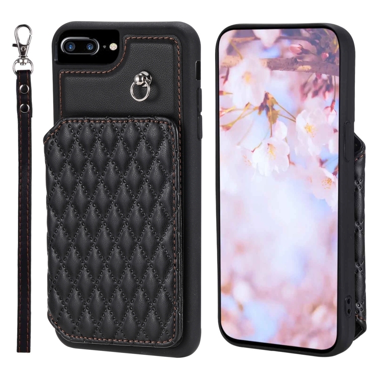 For iPhone 8 Plus / 7 Plus Grid Texture Card Bag Phone Case with Lanyard(Black)
For iPhone 8 Plus / 7 Plus Grid Texture Card Bag Phone Case with Lanyard(Black)