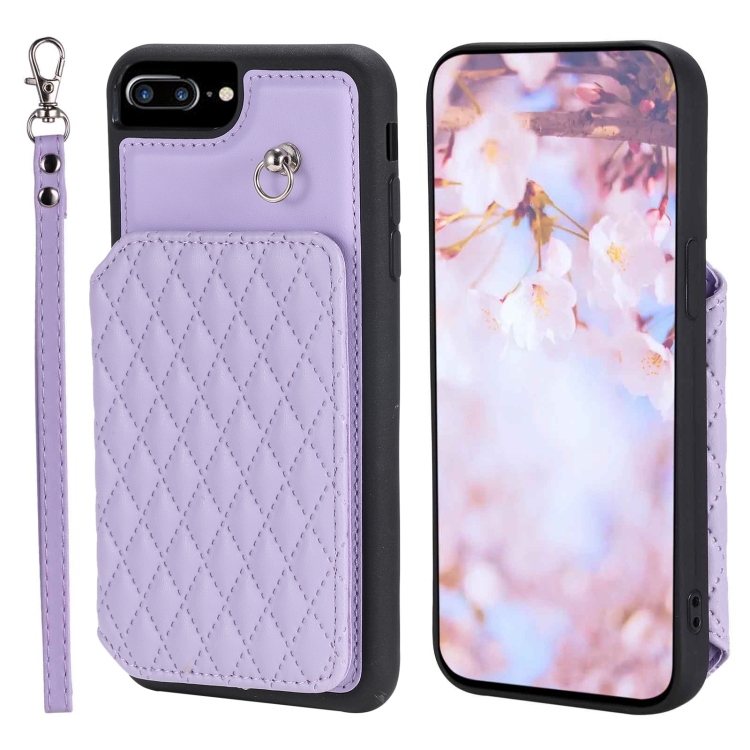 For iPhone 8 Plus / 7 Plus Grid Texture Card Bag Phone Case with Lanyard(Purple)
For iPhone 8 Plus / 7 Plus Grid Texture Card Bag Phone Case with Lanyard(Purple)
