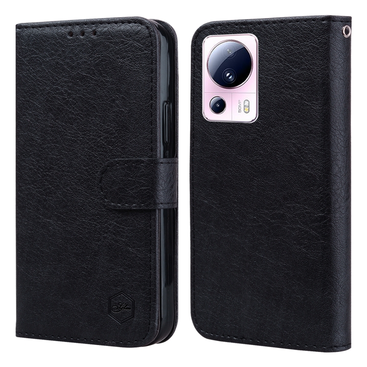 For Xiaomi 13 Lite Skin Feeling Oil Leather Texture PU + TPU Phone Case(Black)
For Xiaomi 13 Lite Skin Feeling Oil Leather Texture PU + TPU Phone Case(Black)