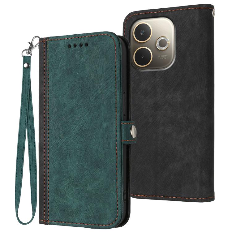 For OPPO A5 Pro 5G Side Buckle Double Fold Hand Strap Leather Phone Case(Dark Green)
For OPPO A5 Pro 5G Side Buckle Double Fold Hand Strap Leather Phone Case(Dark Green)