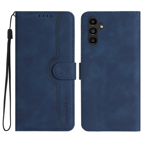 

For Samsung Galaxy S23 FE 5G Heart Pattern Skin Feel Leather Phone Case(Royal Blue)