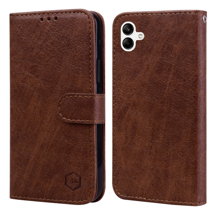 For Samsung Galaxy A04 Skin Feeling Oil Leather Texture PU + TPU Phone Case(Brown)
For Samsung Galaxy A04 Skin Feeling Oil Leather Texture PU + TPU Phone Case(Brown)